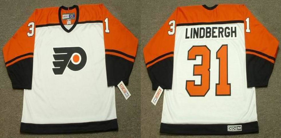 2019 Men Philadelphia Flyers #31 Lindbergh White CCM NHL jerseys->new york rangers->NHL Jersey